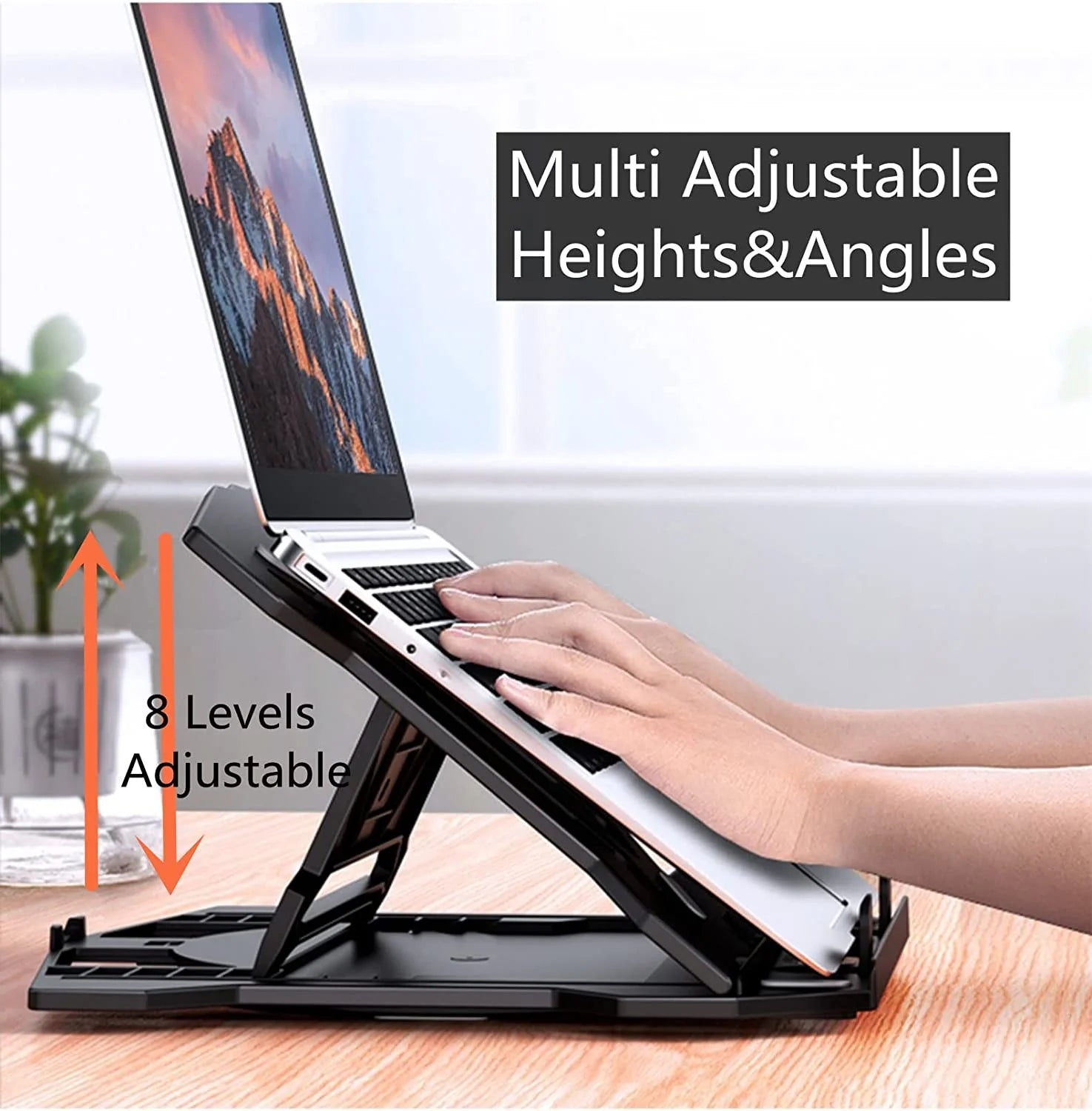 10-17" Laptop Stand with Phone Mount