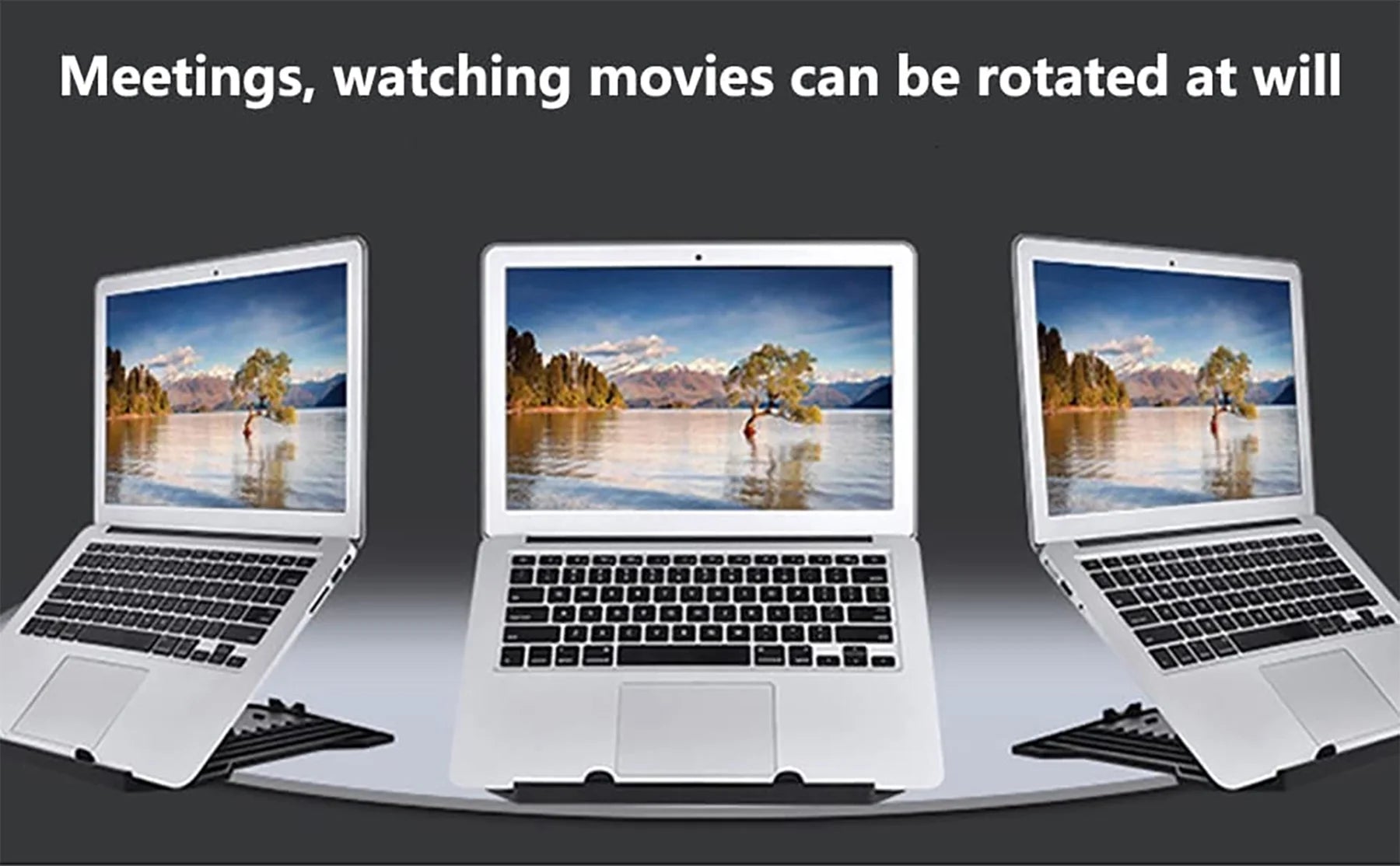 10-17" Laptop Stand with Phone Mount