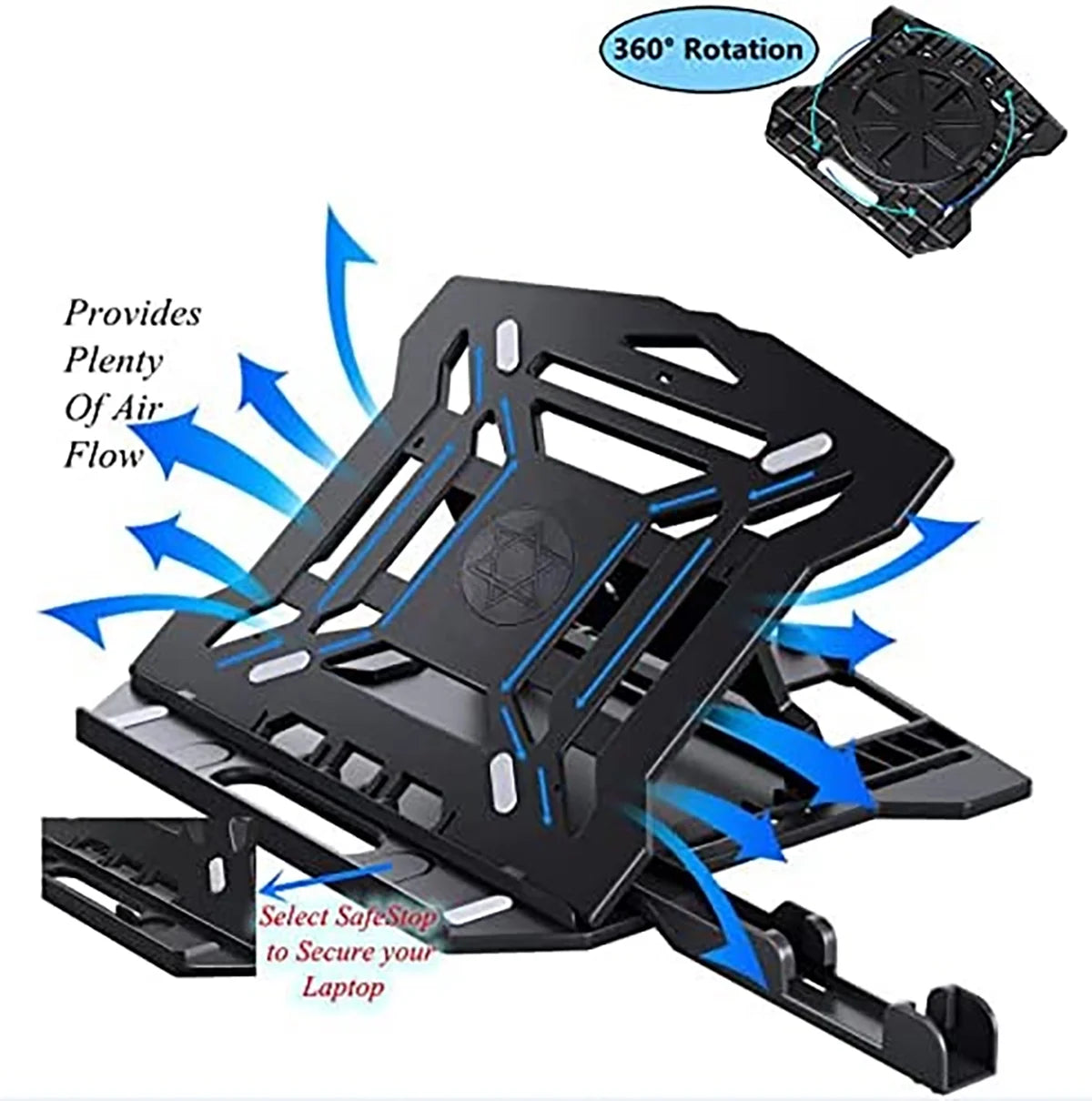 10-17" Laptop Stand with Phone Mount