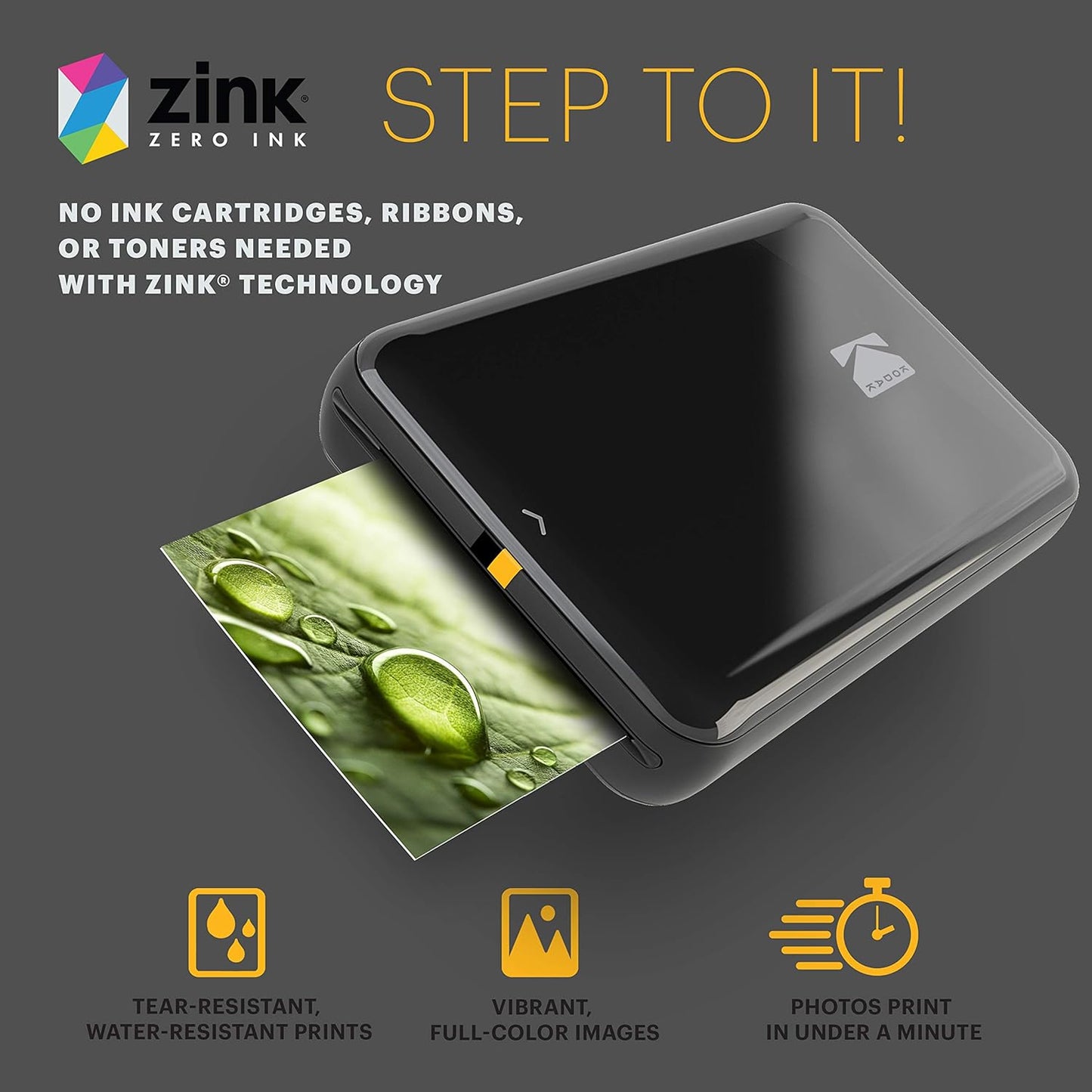 Kodak Step Mobile Zero Ink Instant Photo Printer
