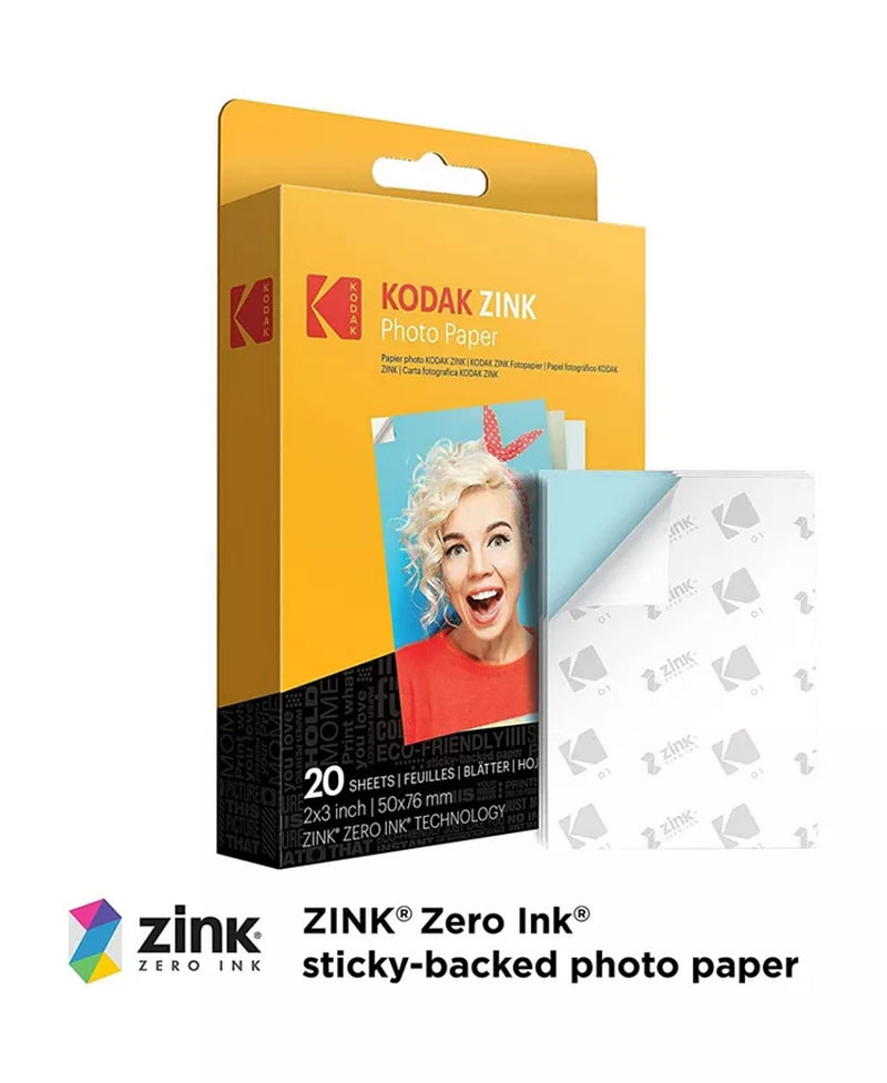 2" X 3" Premium Zink Photo Paper - 20 Sheets
