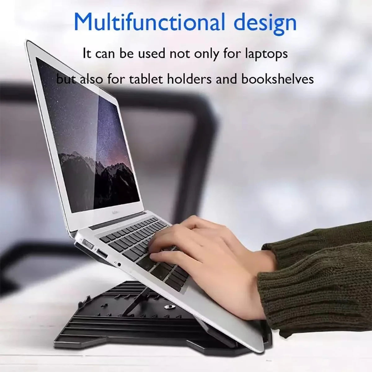 10-17" Laptop Stand with Phone Mount